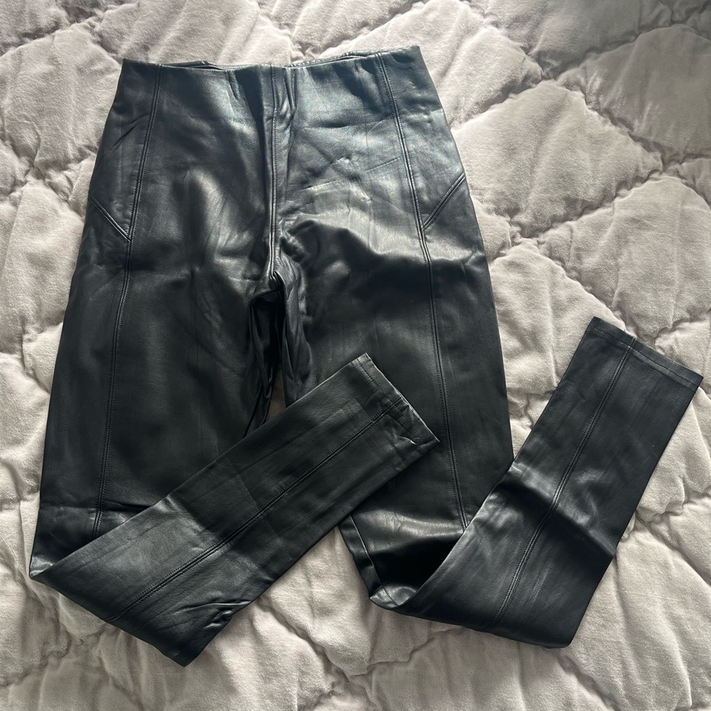 Nordstrom’s leather like leggings. XS